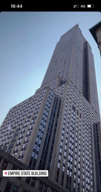 Instagram story from the Empire State Building location